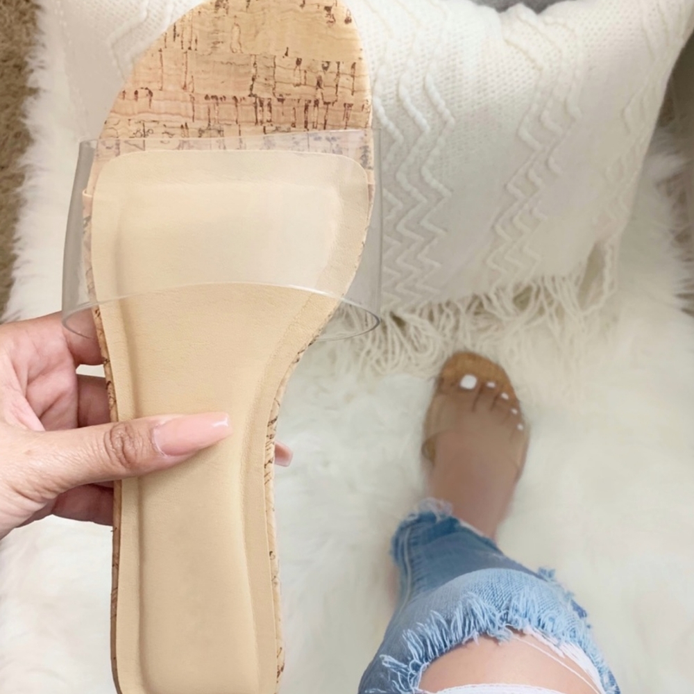 Clear strap sandals
